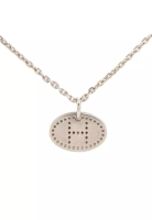 Hermès 二手愛馬仕純銀Evelyne Eclipse吊墜項鍊