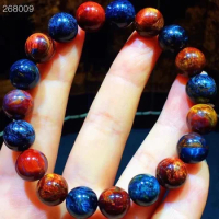 Natural Blue Red Pietersite Women Crystal Beads Bracelet Round Beads Chatoyant 10mm Cat Eye Yellow Pietersite Namibia AAAAA