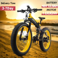 LANKELEISI-Off-Road Electric Bike for Men, Mountain Bike, Snow E-bike, 4.0 Fat Tire, 1000W, 48V, 14Ah