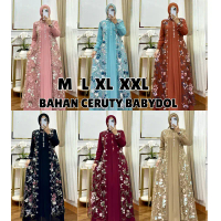 PROMO Gamis Pesta Mewah Elegan Misela Drses BO Size M L XL XXL XXXL LD 100-130 CM PB 140 CM Bahan Ti