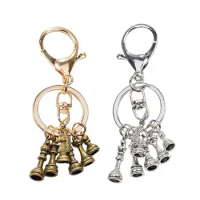 Chess Piece Keychain Chess Lovers Keychain Chess Players Gift Electroplating Car Keys Keychain Chess Pieces Key Ring Gift Cute