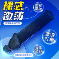 激薄．降敏狼牙套-帶珠款 透黑
