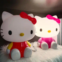 MINISO sanrios anime Hello Kitty Plug-in radio lamp Cartoon cute moon dormitory bedroom bedside night light Breastfeeding light