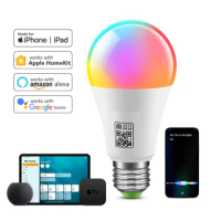 Homekit/Cozylife WiFi E27 Smart Dimmable Bulb Night Light RGBWW Multicolour Voice App Control Compatible Alexa Google Assistant