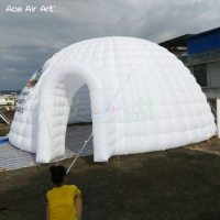 8m Giant White Inflatable Igloo Tent Air Dome Model Marquee for Display