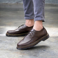 Porto Sepatu Formal Pria Hitam Coklat Pantofel Kantor Kulit Pu 40 PORTO COKLAT