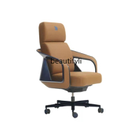 Boss Office Chair Reclining Cushion Cushion Integrated Rotating Home Office Chair Italian Light Luxury Executive Chair