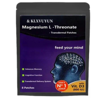 Magnesium L -threonate, Vitamin D3- Promotes Brain Health, Enhances Memory, Concentration &amp; Cognition, Energy Transdermal Patch