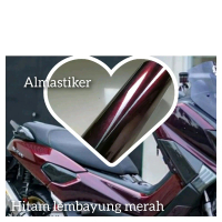 sticker skotlet motor Hitam lembayung/Bunglon merah sticker motor/skotlet motor L45x50P