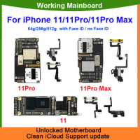 Full Function Motherboard for iPhone 11 Pro Max 11 Pro 11 Tested Mainboard With Face ID Unlocked Logic Board Clean iCloud