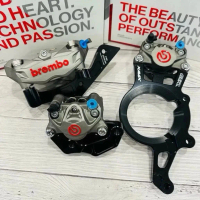 Y15 Y16 Original Brembo M3 K50 K5 4pot front caliper & P34 2pot Rear Caliper with Bracket Siap Sedia