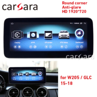 W205 GLC android CD player round corner anti-glare HD 1920*720 screen GPS radio stereo dash multimedia display