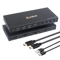 USB sharing switch Screen Sharing Plug and play Internet Splitter Adapter HDMI-compatible KVM Switch KVM Splitter Extender HUB
