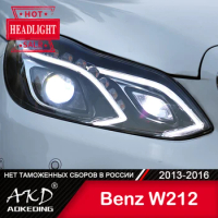 AKD Head Lamp For Benz W212 E300 2009-2016 DRL H7 LED Bi Xenon Bulb Assembly Upgrade Dynamic Signal Auto Accessories