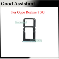 For Oppo Realme 7 5G Realme7 Global RMX2111 BBK R2111 Sim Tray Micro SD Card Holder Slot Parts Sim Card Adapter Replacement