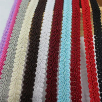 25Meters Red/Pink/White Curved Lace Trim Braided For Costume Centipede Braid Sewing Lace Ribbon Dentelle Ruban Galons Mercerie
