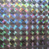 1cm 10000pcs QC passed sticker for package,Grid silver Laser Holographic Sticker Label,QC PASSED Stickers,QC Adhesive Label tag