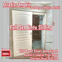 Fullset Pintu Sliding Angzdoor HDF Gratis Ongkir Surabaya, Sidoarjo