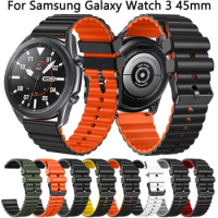 22mm Silicone Watch Strap For Samsung Galaxy Watch 3 45mm 46mm Watchband Accessories For Samsung Gear S3 Classic Frontier Band