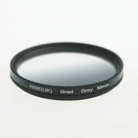 NEW RISE(UK) 58mm Rotating Grad Graduated Gray Color Lens Filter for Canon EOS 700D 600D 550D Nikon DSLR SLR Camera