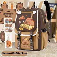 LC - Tas Sekolah Ransel Anak TK SD Free Gantungan Lucu Waterproof Fashion Premium Import Kartun Sanr