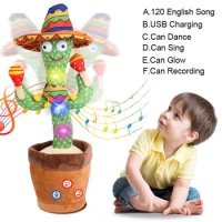Talking Cactus Baby Toy Dancing Cactus Repeats What You say for Kids with English Songs Dancing Toy for Gift Toddle Girls Boys