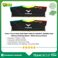 Ram DDR4 32GB (16GB*2) PC3200 Team T-Force Delta RGB Hitam