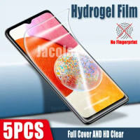 5pcs Full Cover Hydrogel Film For Samsung Galaxy A24 4G A14 5G A54 A34 A 24 14 4 5 G 54 34 Water Gel Screen Protector Not Glass