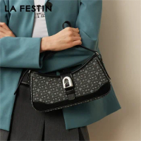 LA FESTIN Original 2023 New A-line door Series French Shoulder Bag Women's versatile Underarm Handbag Crossbody Bag Commut Bag