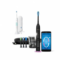 【Philips 飛利浦】官方直營 Sonicare 鑽白極淨智能鑽石音波震動牙刷/電動牙刷-爵士黑HX9924/12