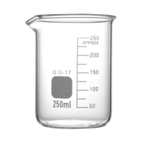 【職人實驗】185-GCL250 玻璃燒杯250ml 化學耐熱刻度量杯容器 刻度杯 玻璃量筒(高硼硅 耐高溫加厚容器)