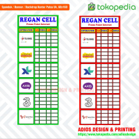 Spanduk Pulsa / Banner Kuota Ukuran 60x160 Model Spesial