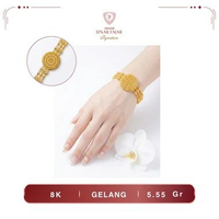 GELANG EMAS FASHION SISIK NAGA KOIN KADAR 8K - SINAR FAJAR