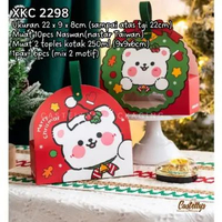 Kotak Box Packaging Natal Kotak Kado XKC2298 Kue Kering Nastar Cookies Coklat Permen Biscuit Bolu Sn