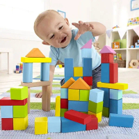 Wooden Building Blocks for age 3-6(100pcs)Educational Preschool Stem Toys/Solid Wood Cube Bricks