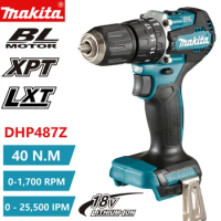 Original Makita DHP487Z DHP487 Cordless Hammer Driver Drill 18V Brushless Impact Electric Screwdriver Variable Speed Power Tool