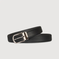 【BRAUN BUFFEL 德國小金牛】台灣總代理 商務型男 雅緻男仕圓頭穿針式皮帶-鎗色(BF24B-JF002-SGU)
