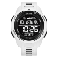 Smael Brand 8105 นาฬิกาข้อมือดิจิทัล TPU หน้าปัดกลม เรืองแสง กันน้ํา กันกระแทก แฟชั่นสปอร์ต สําหรับผ