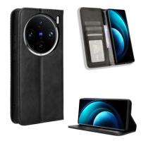 For Vivo X100 Pro Case Premium Leather Wallet Leather Flip Case For Vivo X100 Pro V2324A Phone Case 6.78"