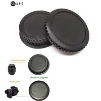 For Canon 700D70D 6D2 5D4 1DX DSLR Rear Lens Cap And Camera Body Cap Set Cover Protector With Logo