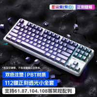 狼蛛正刻側刻漸變鍵帽透光小全套PBT材質OEM原廠高度68/75/87/104