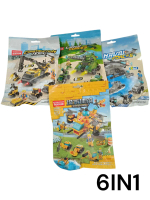 Mainan Blok Bangunan 3D Puzzle Edukasi Bricks 6IN1 Balok Robot Kapal Helikopter Tank Pesawat Mainan 