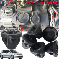 6 Pcs For Audi A3 A4 A6 Skoda Octavia VW Polo Golf Jetta Seat Car Engine Cover Grommet Pulg Socket OE# 03G103184 Car Replacement