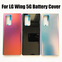 100% Original Glass Battery Cover For LG Wing 5G LMF100N LM-F100V Battery Door Back Housing Cover Repair Parts With Lens