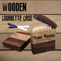 Customized Cigarette Case for 15 Cigarettes, Wooden Cigarette Holder/ Personalized Cigarette Box, Ideal Gift for Smoker