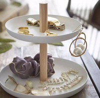 甜品點心盤歐式飾品展示盤北歐ins置物盤玄關擺件首飾鑰匙收納盤