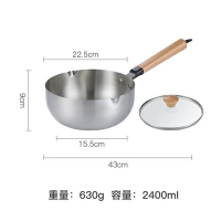 泡麵鍋 日式雪平鍋日本不銹鋼奶鍋家用牛奶熱奶電磁爐湯鍋泡面鍋小煮鍋子