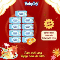 Khăn ướt Baby Joy 1 gói/ 80 Miếng - dịu nhẹ an toàn lành tính cho da em bé - TunTun Shop