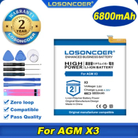 LOSONCOER 6800mAh For AGM X3 Mobile Phone Battery