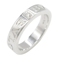 【二手名牌BRAND OFF】BVLGARI 寶格麗 18K 白金 BVLGARI BVLGARI 鑽石 戒指